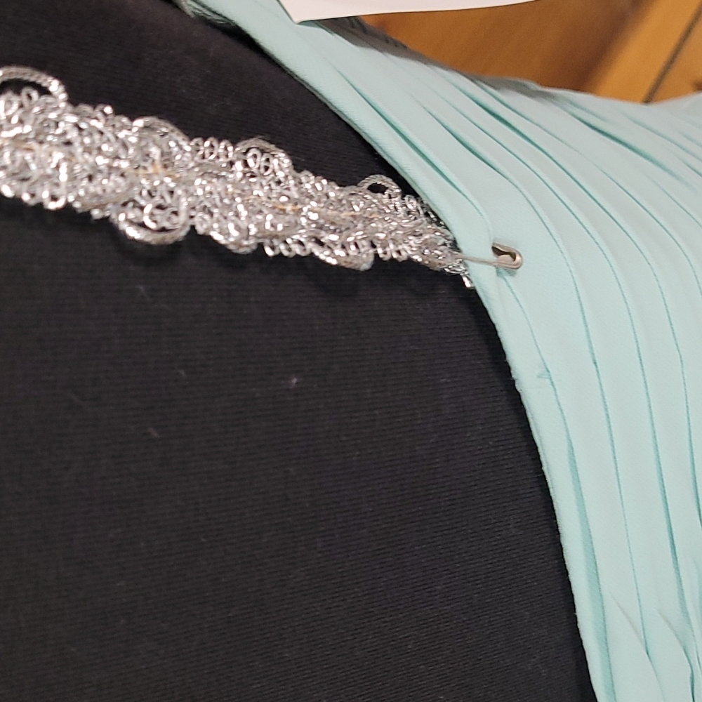NEW! Allure Prom / Formal Mint Long Dress - Picture 3 of 9